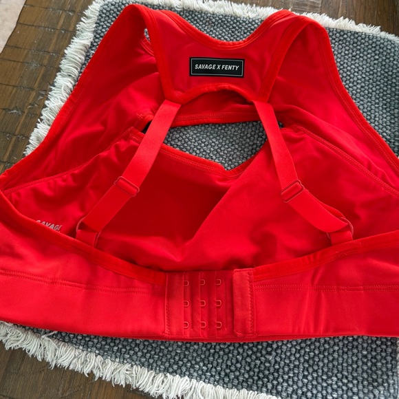 Savage X Fenty Vibrant Red Sports Bra - Picture 2 of 8
